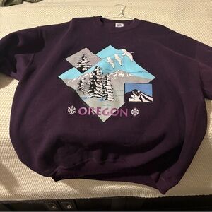 Dark purple vintage Oregon crewneck